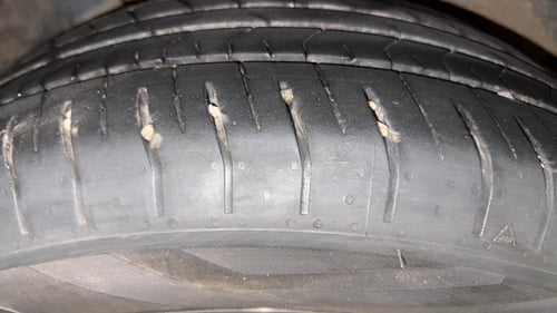 Used 2023 Hyundai Verna SX 1.5 Petrol MT Petrol Manual tyres RIGHT REAR TYRE TREAD VIEW