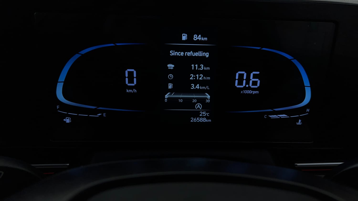 Used 2023 Hyundai Verna SX 1.5 Petrol MT Petrol Manual interior CLUSTERMETER VIEW