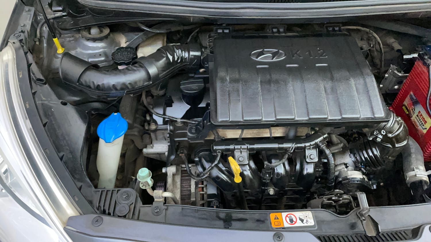 Used 2017 Hyundai Grand i10 Sportz (O) 1.2 Kappa VTVT Petrol Manual engine ENGINE RIGHT SIDE VIEW