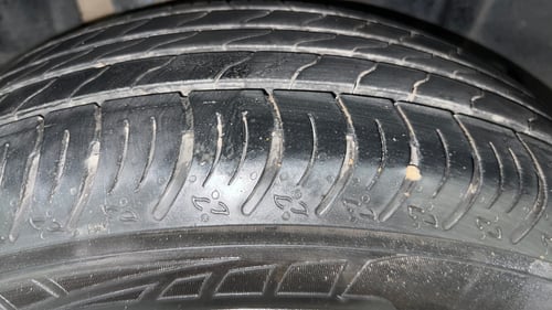 Used 2023 Maruti Suzuki XL6 Zeta AT Petrol Petrol Automatic tyres RIGHT REAR TYRE TREAD VIEW