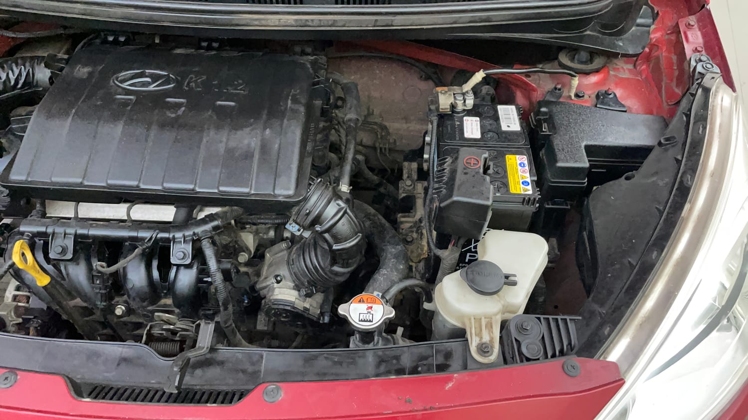 Used 2018 Hyundai Grand i10 Magna 1.2 Kappa VTVT Petrol Manual engine ENGINE LEFT SIDE VIEW