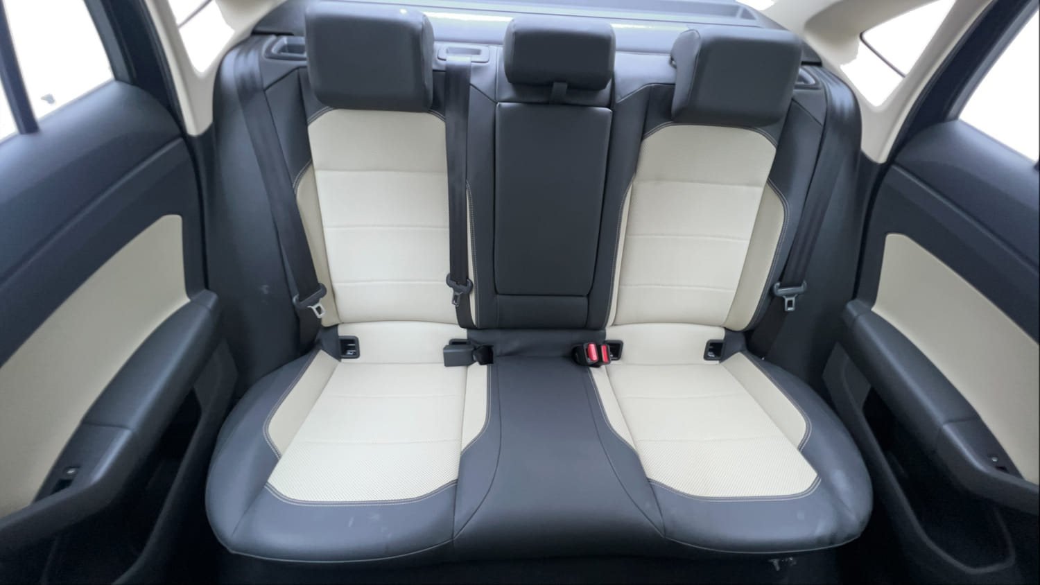 Used 2022 Skoda Slavia Style 1.0L TSI AT Petrol Automatic interior REAR SEAT CONDITION VIEW