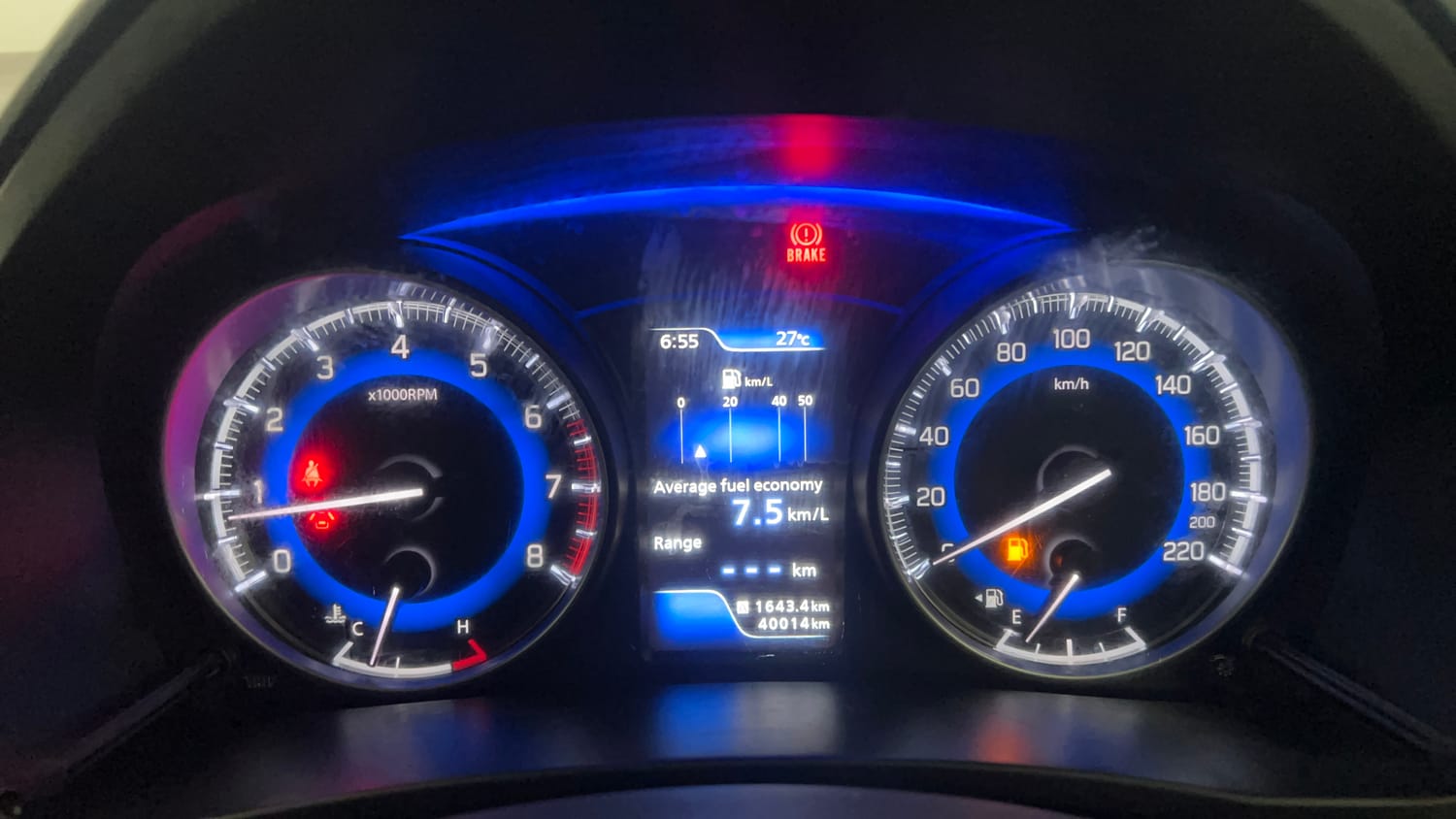 Used 2017 Maruti Suzuki Baleno Zeta 1.2 Petrol Manual interior CLUSTERMETER VIEW