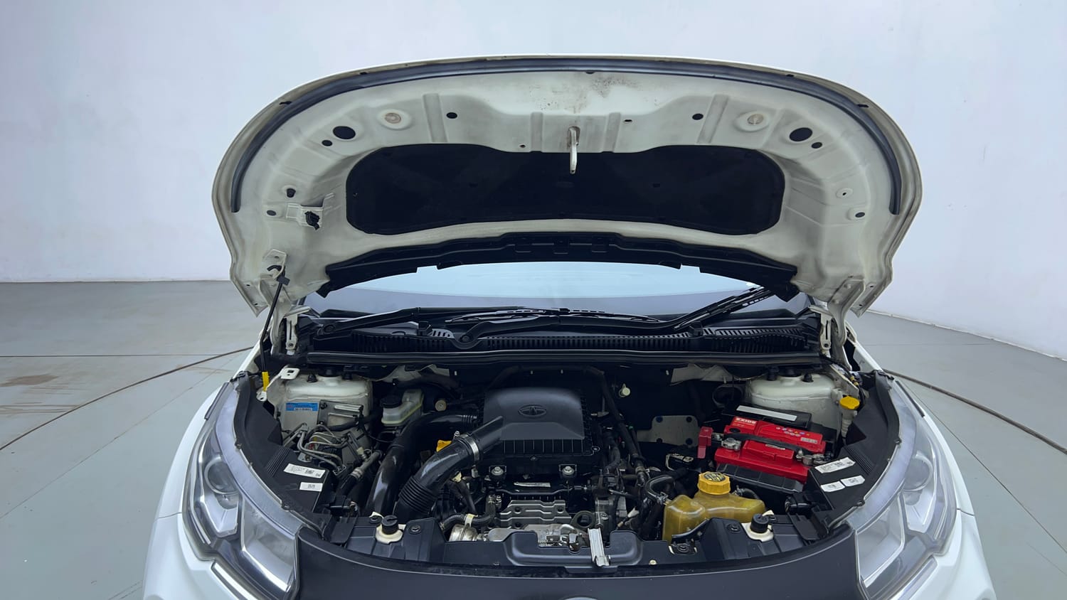 Used 2021 Tata Nexon XZA Plus (S) Petrol Automatic engine ENGINE & BONNET OPEN FRONT VIEW