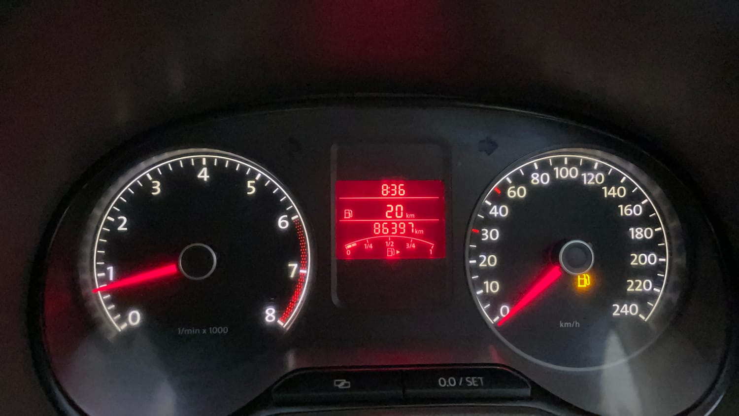 Used 2014 Volkswagen Vento Highline Petrol Petrol Manual interior CLUSTERMETER VIEW