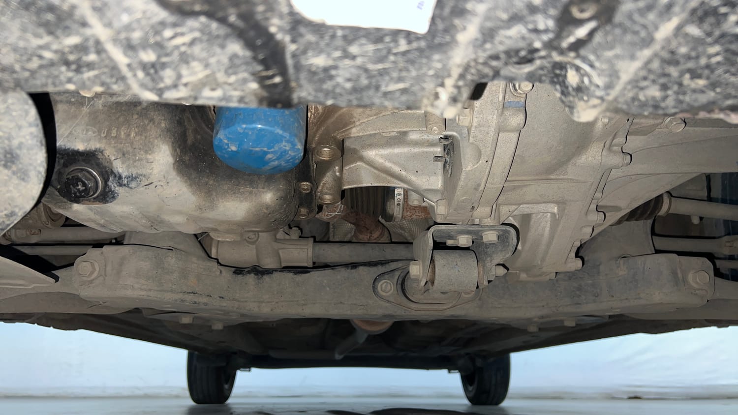 Used 2025 Hyundai Grand i10 Nios Sportz (O) 1.2 Kappa VTVT Petrol Manual extra FRONT LEFT UNDERBODY VIEW