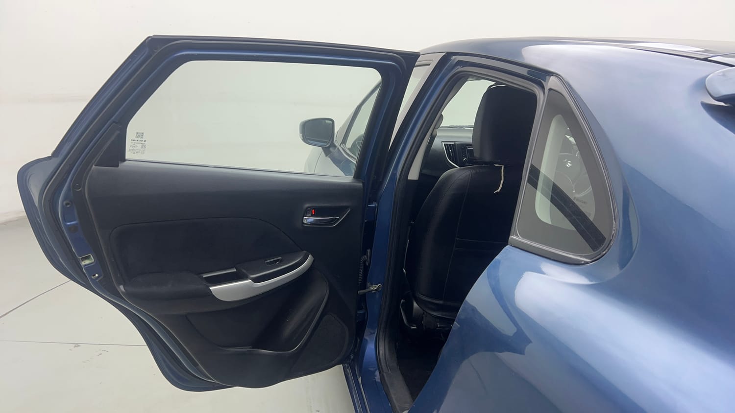 Used 2016 Maruti Suzuki Baleno Delta 1.2 Petrol Manual interior LEFT REAR DOOR OPEN VIEW