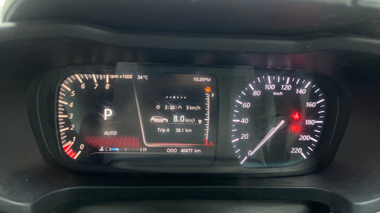 Used 2022 Tata Altroz XZA Petrol Petrol Automatic interior CLUSTERMETER VIEW