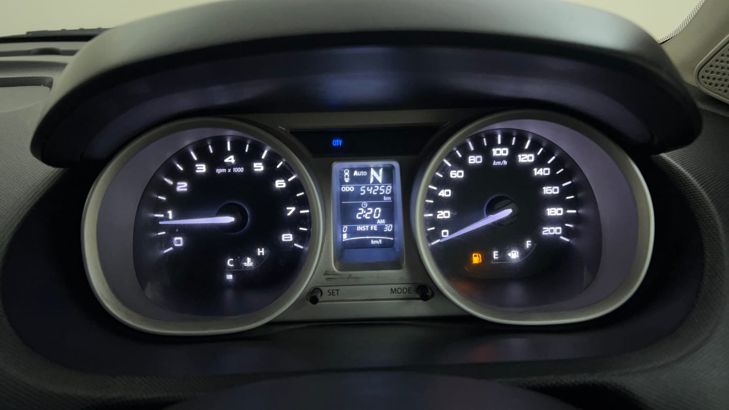 Used 2018 Tata Tiago Revotron XZA Petrol Automatic interior CLUSTERMETER VIEW