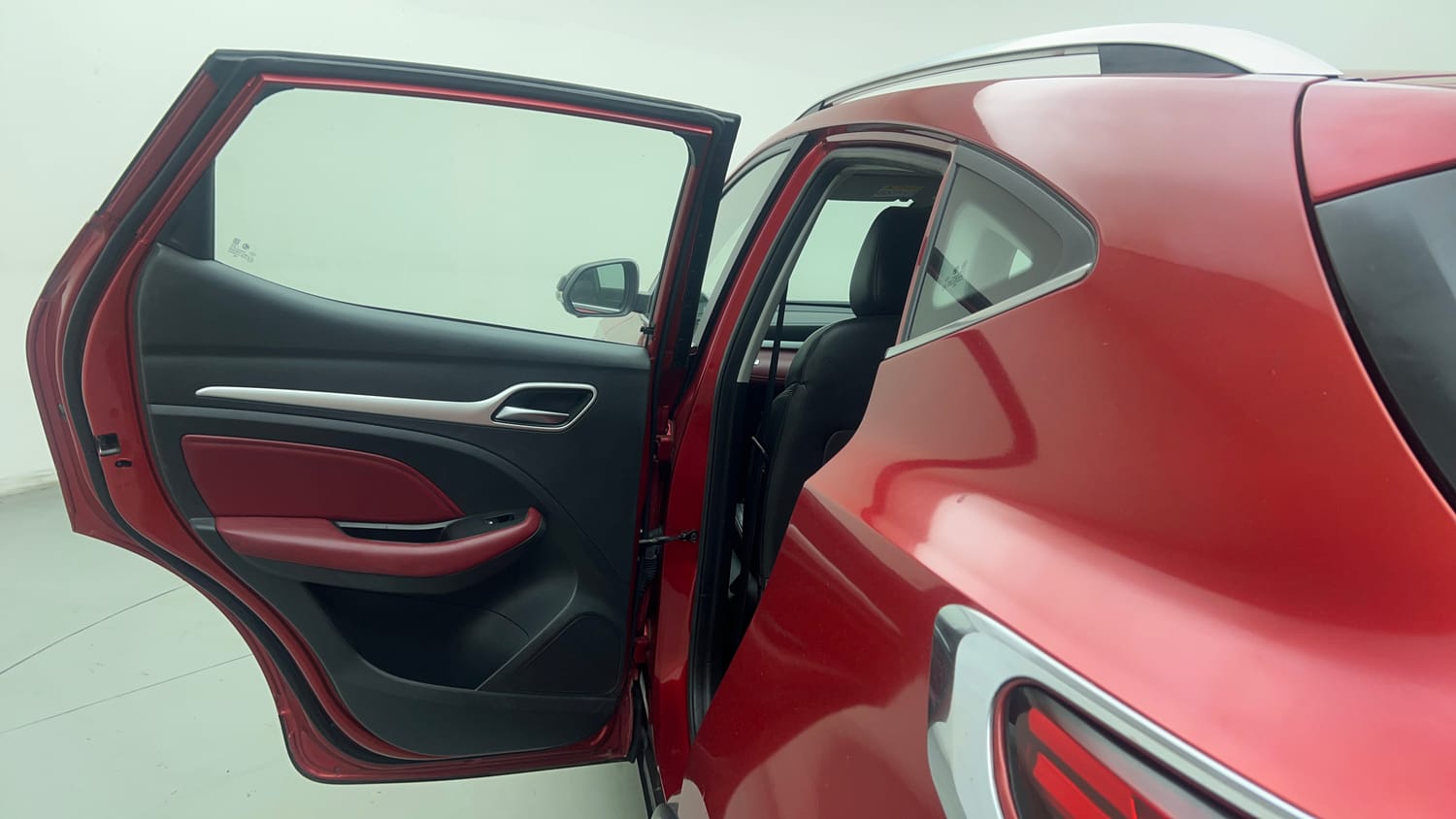 Used 2022 MG Motors Astor Savvy 1.3 Turbo AT S Red Petrol Automatic interior LEFT REAR DOOR OPEN VIEW