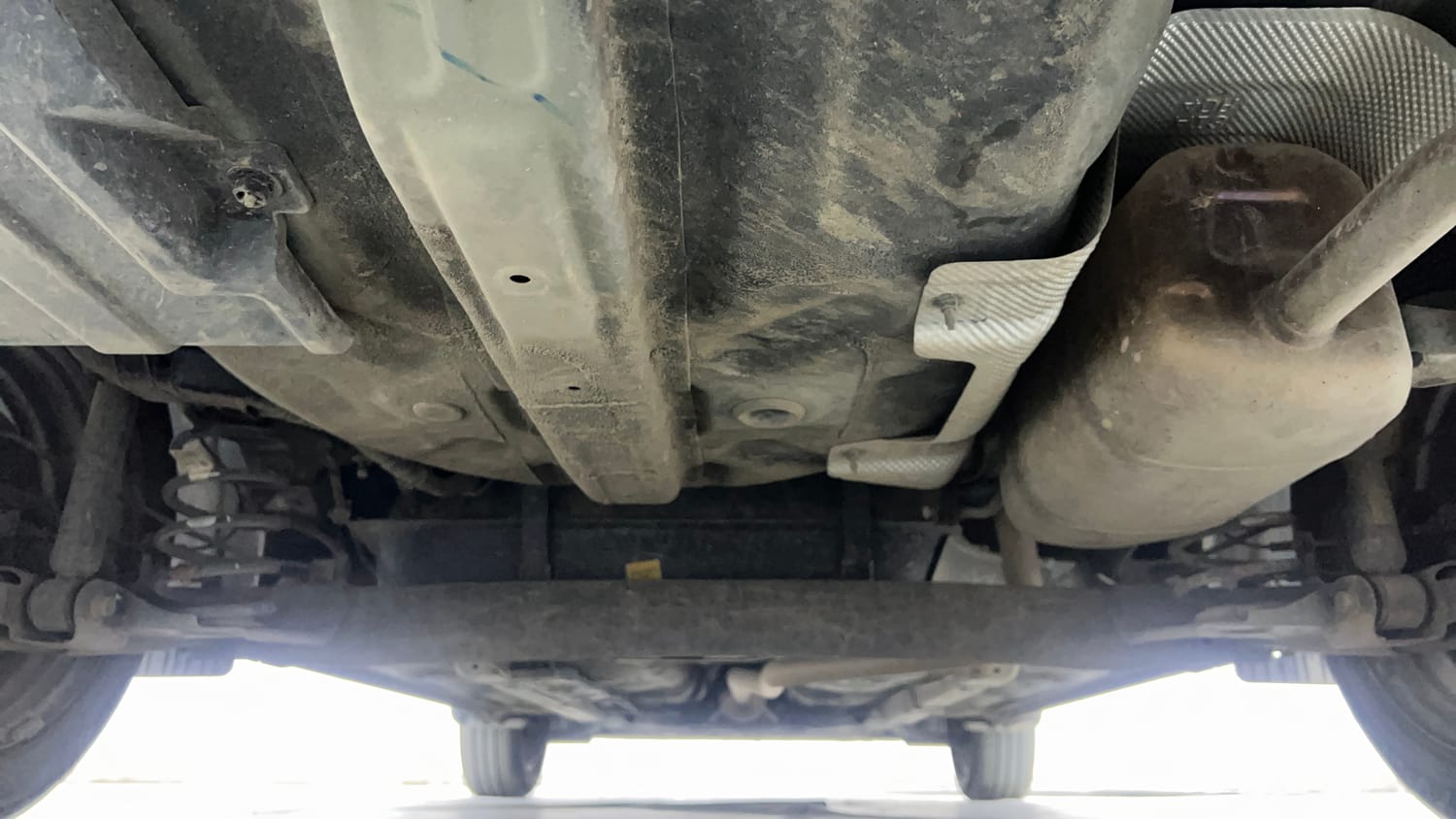 Used 2024 Hyundai Aura S 1.2 CNG Cng Manual extra REAR UNDERBODY VIEW (TAKEN FROM REAR)
