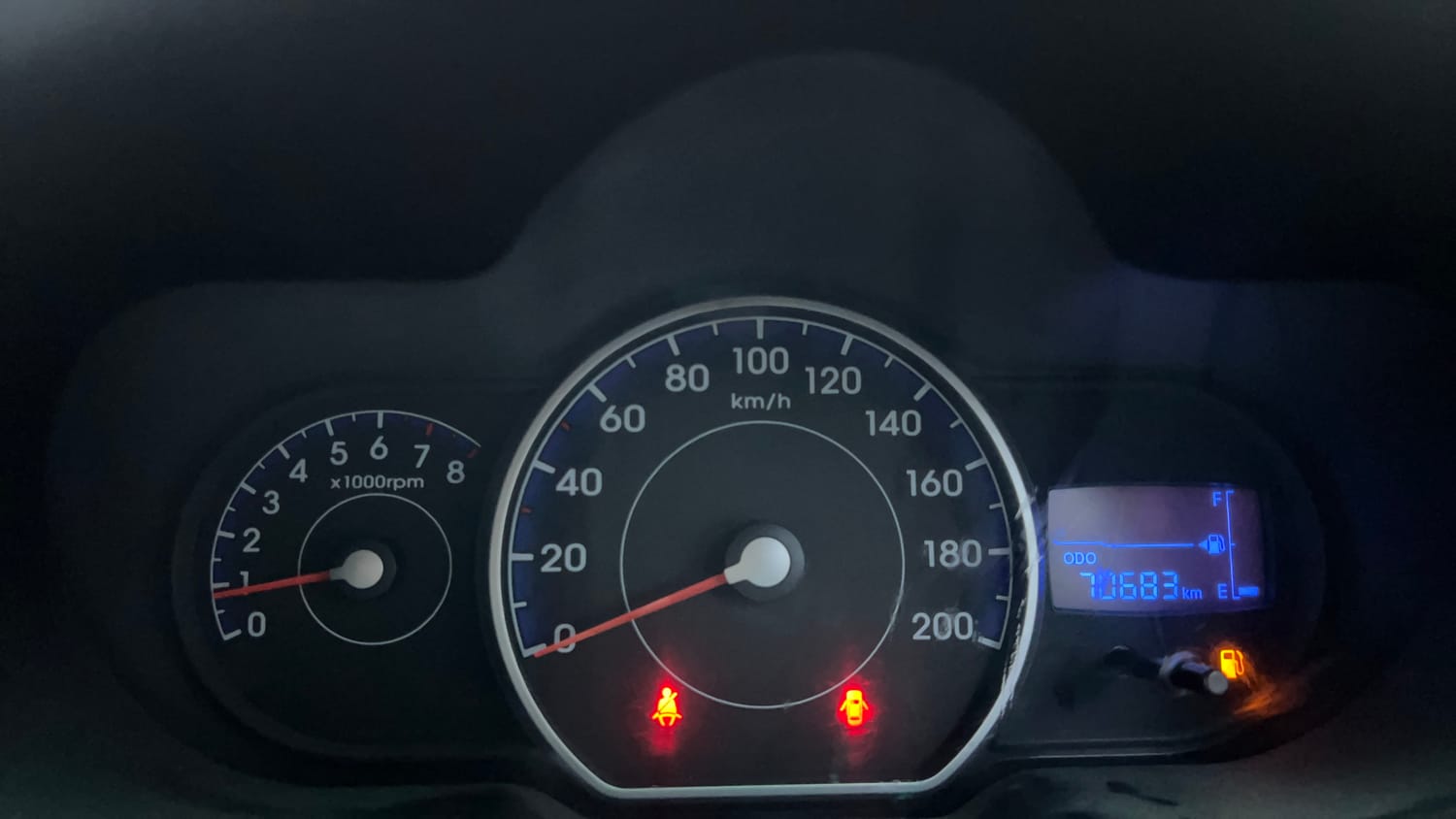 Used 2012 Hyundai i10 Sportz 1.2 Kappa2 Petrol Manual interior CLUSTERMETER VIEW