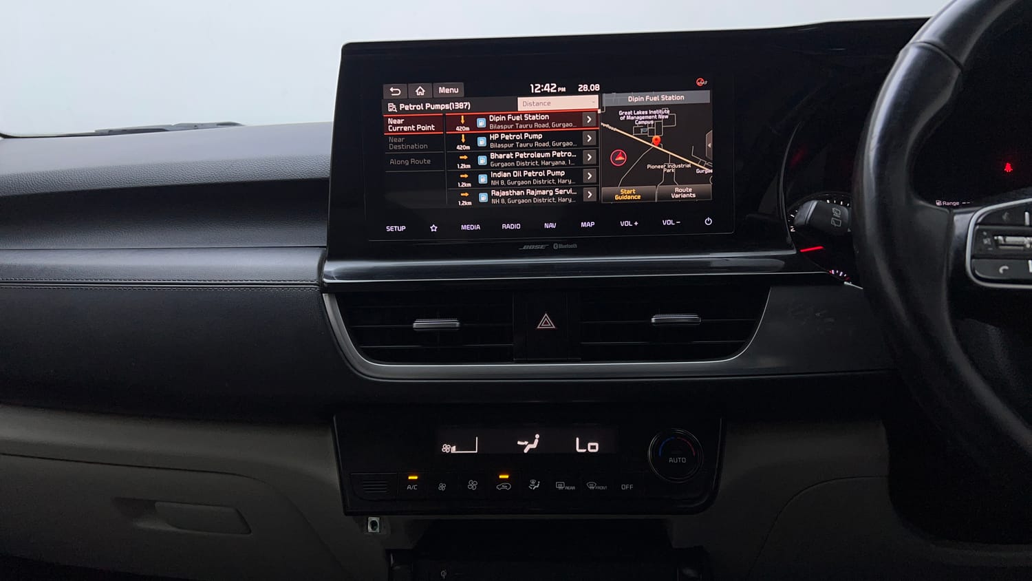 Used 2019 Kia Seltos GTX Plus 1.4 Petrol Manual interior MUSIC SYSTEM & AC CONTROL VIEW