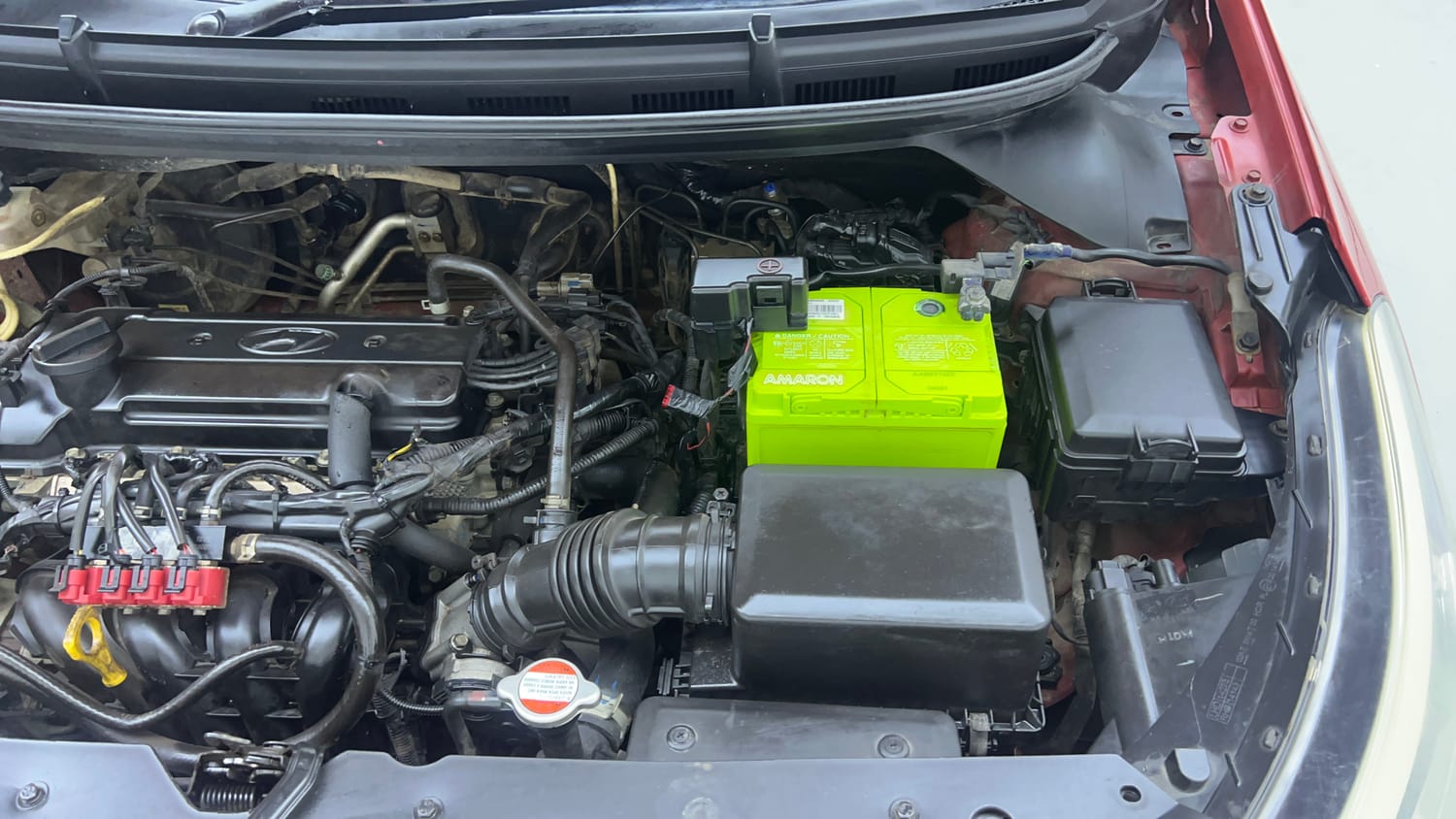 Used 2017 Hyundai Elite i20 Sportz 1.2 CNG (Outside fitted) Cng Manual engine ENGINE LEFT SIDE VIEW