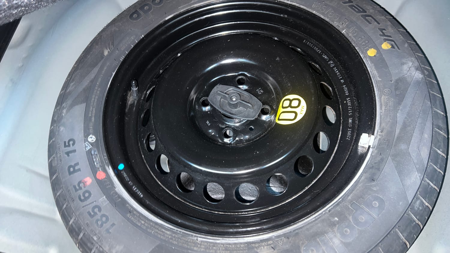 Used 2022 Maruti Suzuki Baleno Alpha MT Petrol Manual tyres SPARE TYRE VIEW