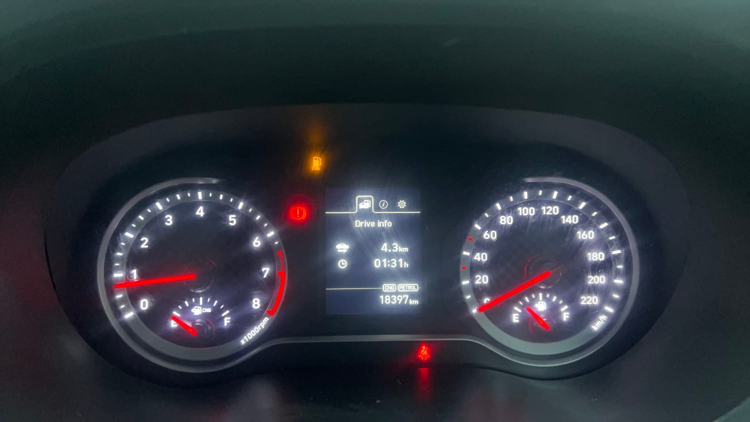 Used 2024 Hyundai Aura S 1.2 CNG Cng Manual interior CLUSTERMETER VIEW