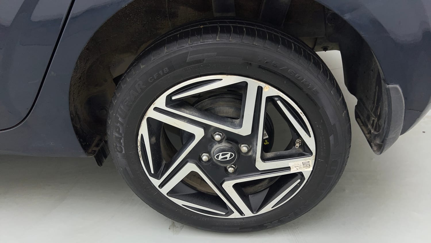 Used 2025 Hyundai Grand i10 Nios Sportz (O) 1.2 Kappa VTVT Petrol Manual tyres LEFT REAR TYRE RIM VIEW
