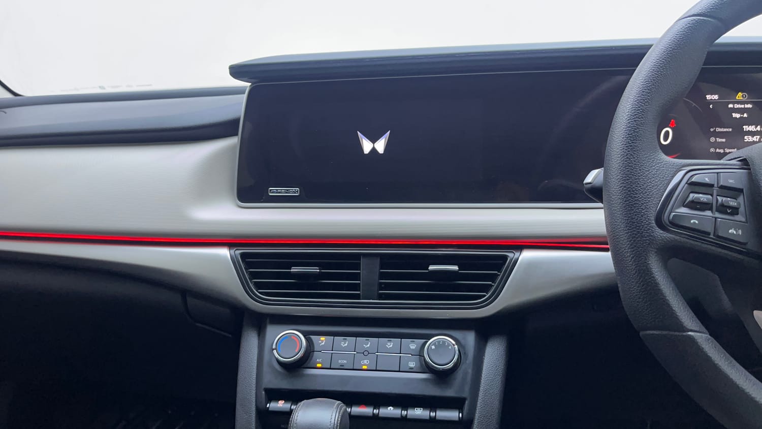 Used 2024 Mahindra XUV700 AX 5 Petrol AT 5 STR Petrol Automatic interior MUSIC SYSTEM & AC CONTROL VIEW