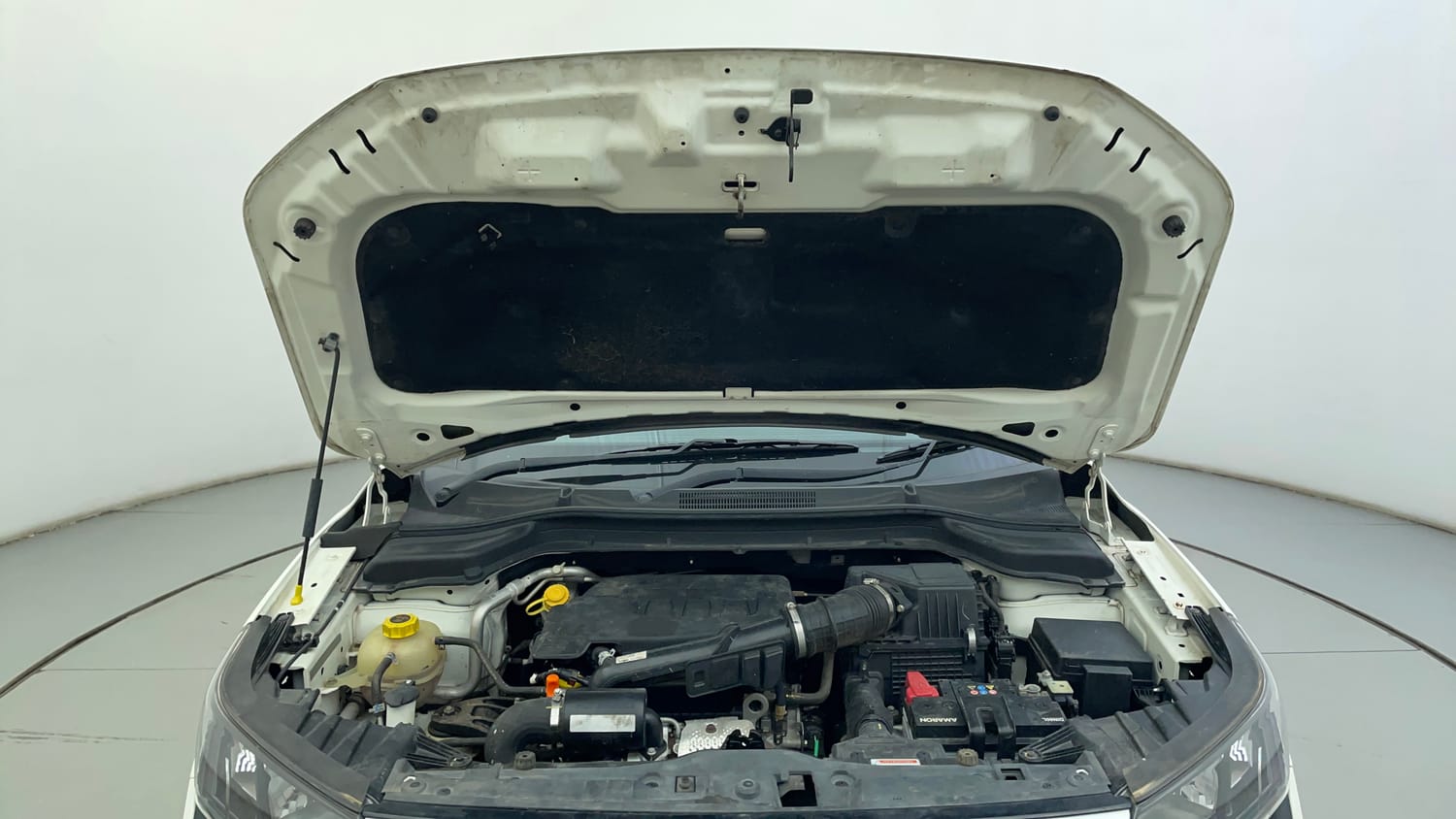 Used 2023 Mahindra XUV 300 W6 1.2 Petrol AMT Petrol Automatic engine ENGINE & BONNET OPEN FRONT VIEW