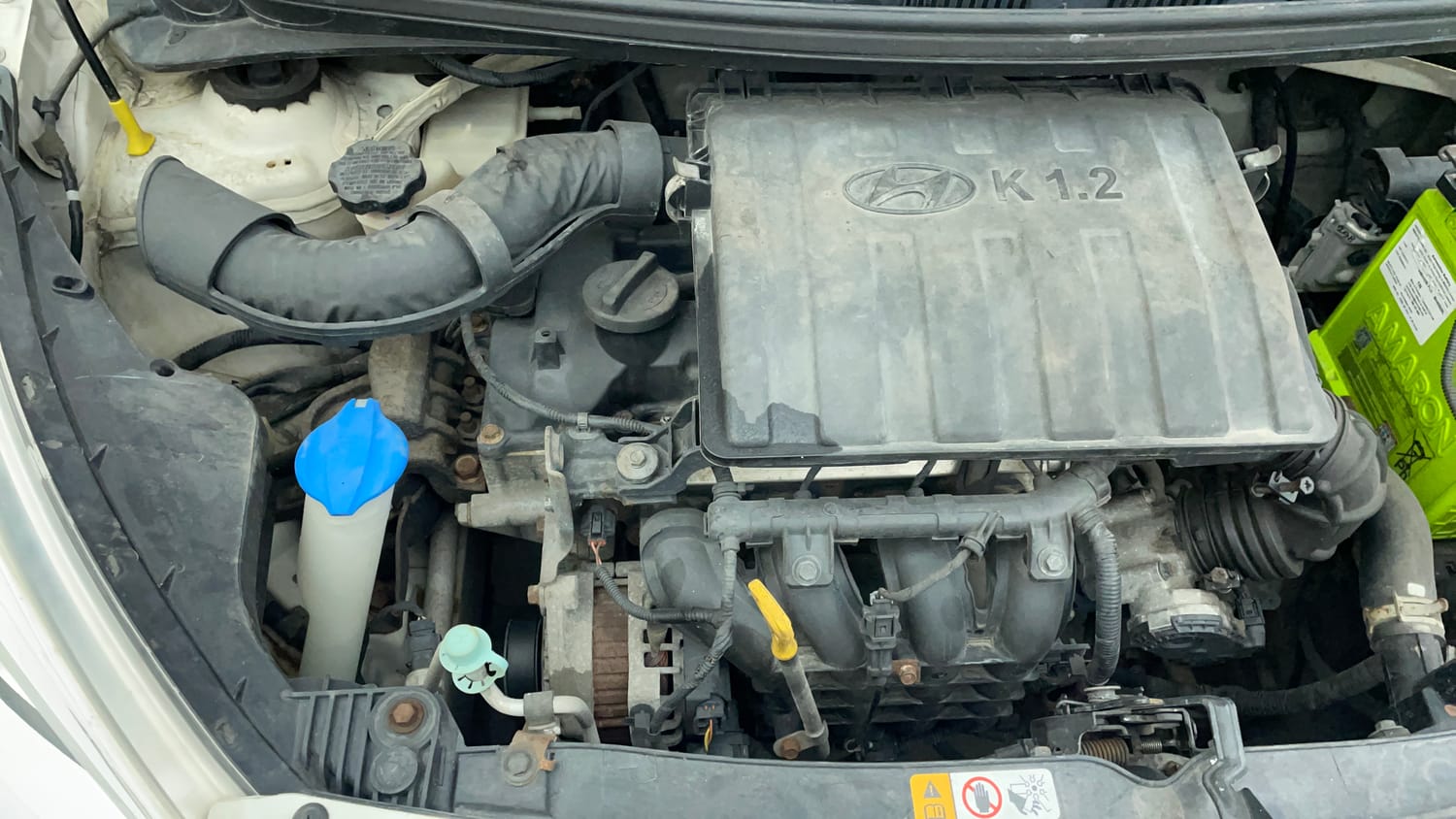 Used 2018 Hyundai Grand i10 Sportz (O) 1.2 Kappa VTVT Petrol Manual engine ENGINE RIGHT SIDE VIEW