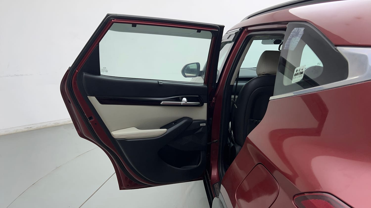 Used 2019 Kia Seltos GTX Plus 1.4 Petrol Manual interior LEFT REAR DOOR OPEN VIEW