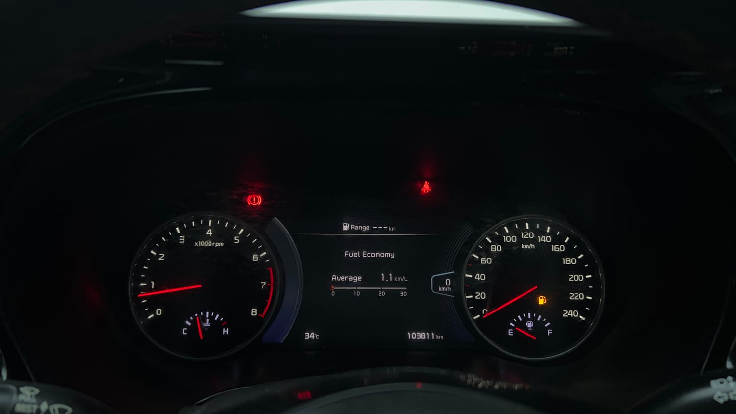 Used 2019 Kia Seltos GTX Plus 1.4 Petrol Manual interior CLUSTERMETER VIEW