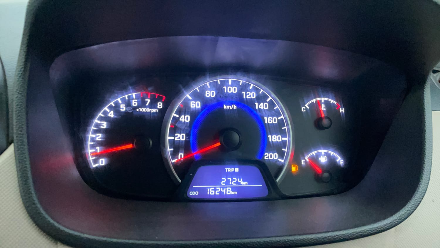 Used 2018 Hyundai Grand i10 Sportz (O) 1.2 Kappa VTVT Petrol Manual interior CLUSTERMETER VIEW