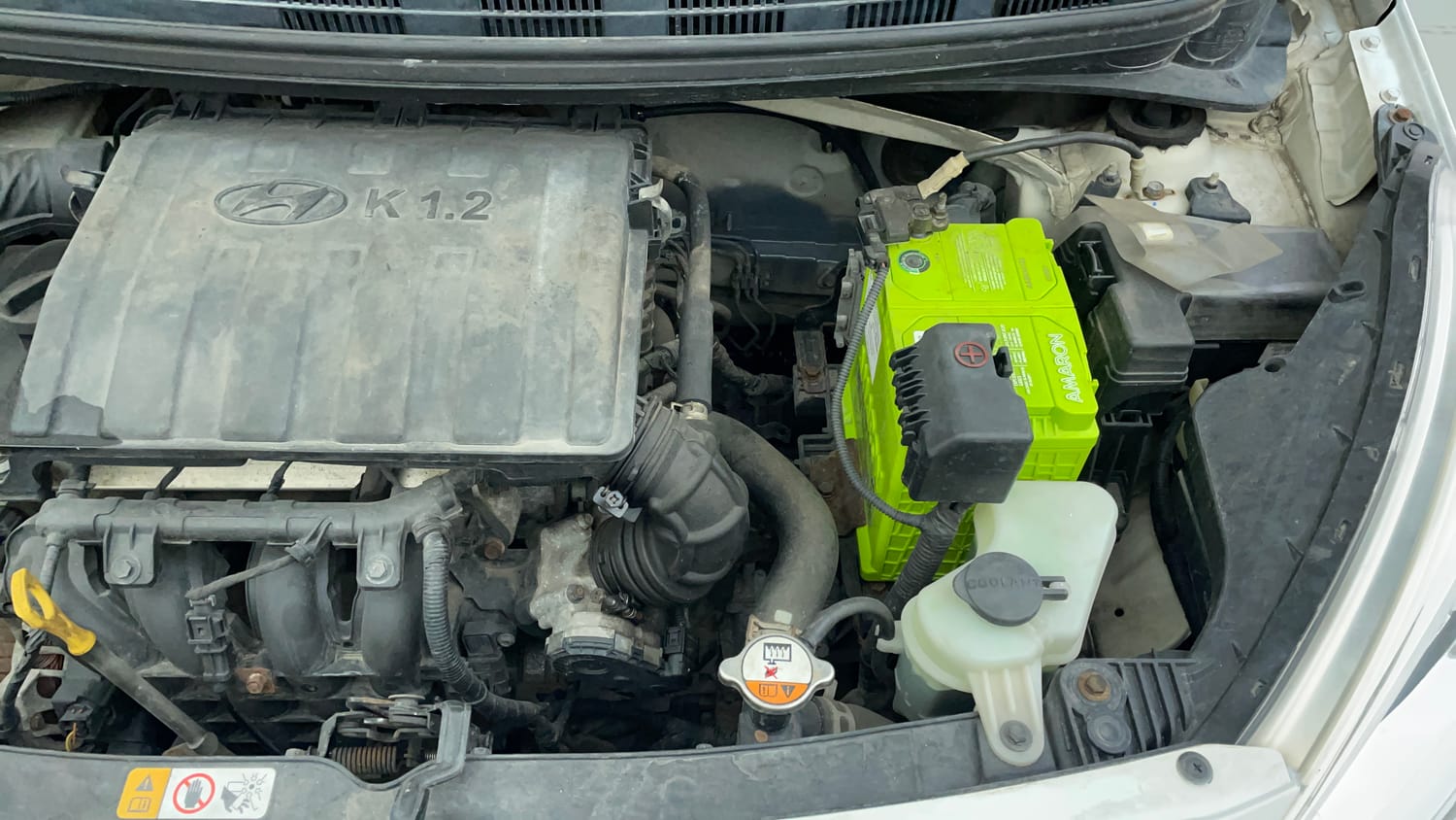 Used 2018 Hyundai Grand i10 Sportz (O) 1.2 Kappa VTVT Petrol Manual engine ENGINE LEFT SIDE VIEW
