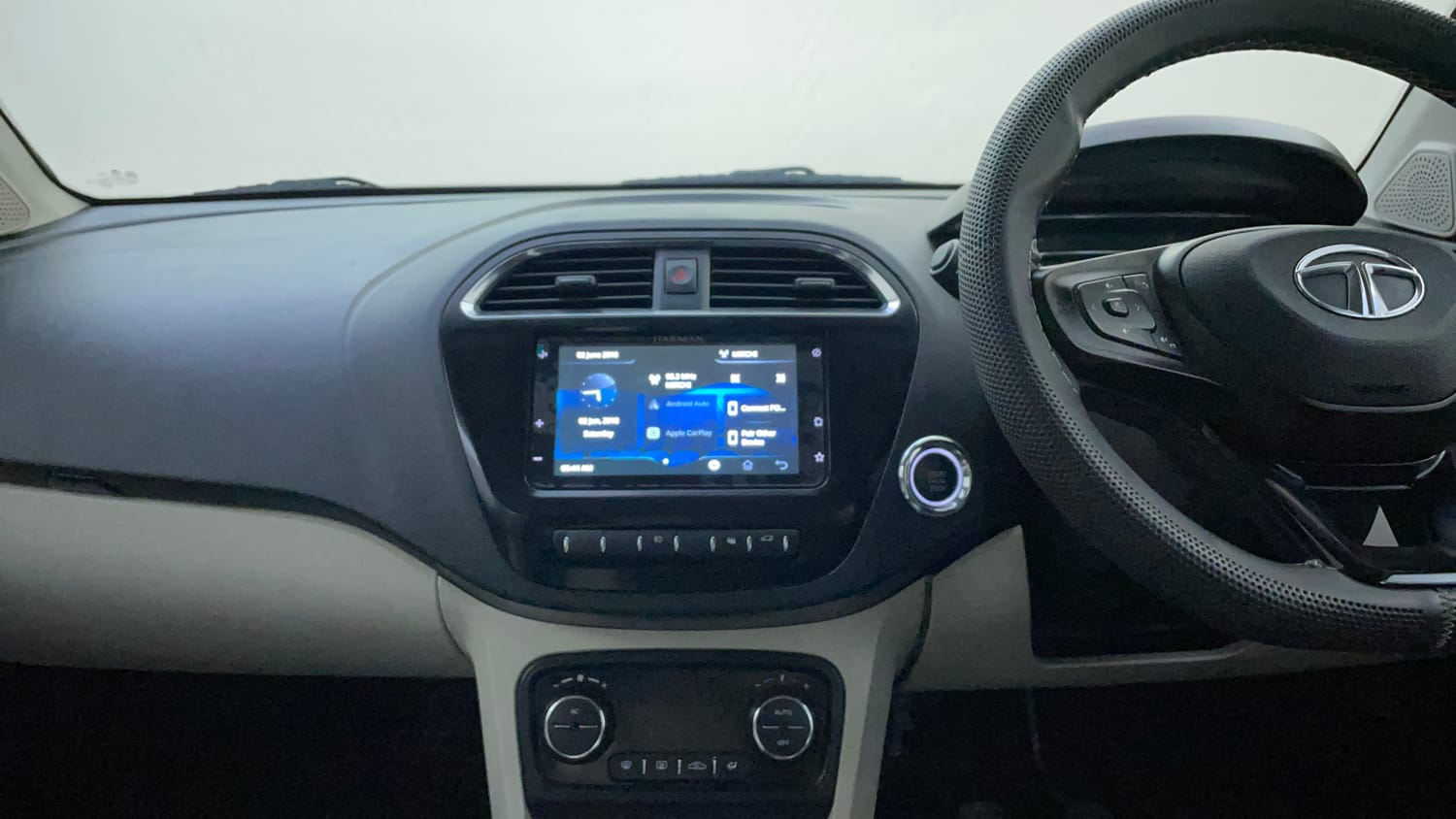 Used 2023 Tata Tigor XZ Plus Petrol Manual interior MUSIC SYSTEM & AC CONTROL VIEW