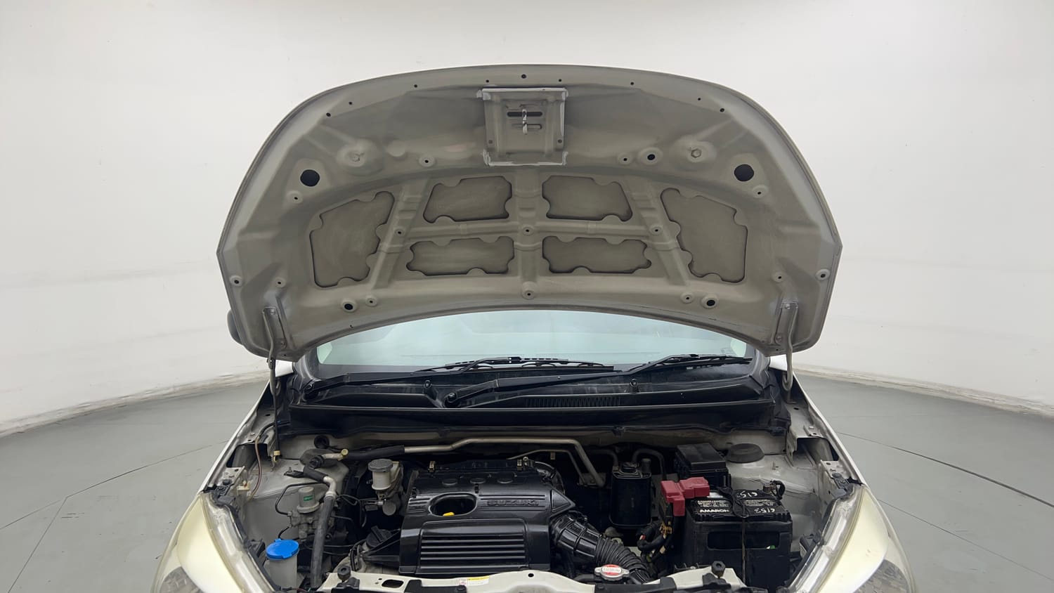 Used 2015 Maruti Suzuki Celerio VXi AMT Petrol Automatic engine ENGINE & BONNET OPEN FRONT VIEW