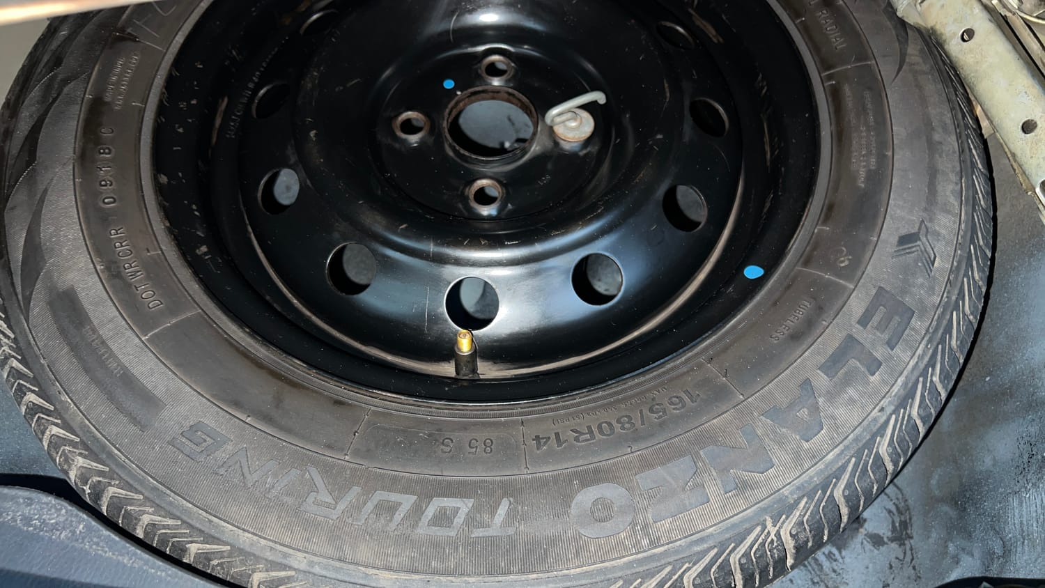 Used 2016 Maruti Suzuki Swift Dzire VXI Petrol + CNG (Outside Fitted) Cng Manual tyres SPARE TYRE VIEW