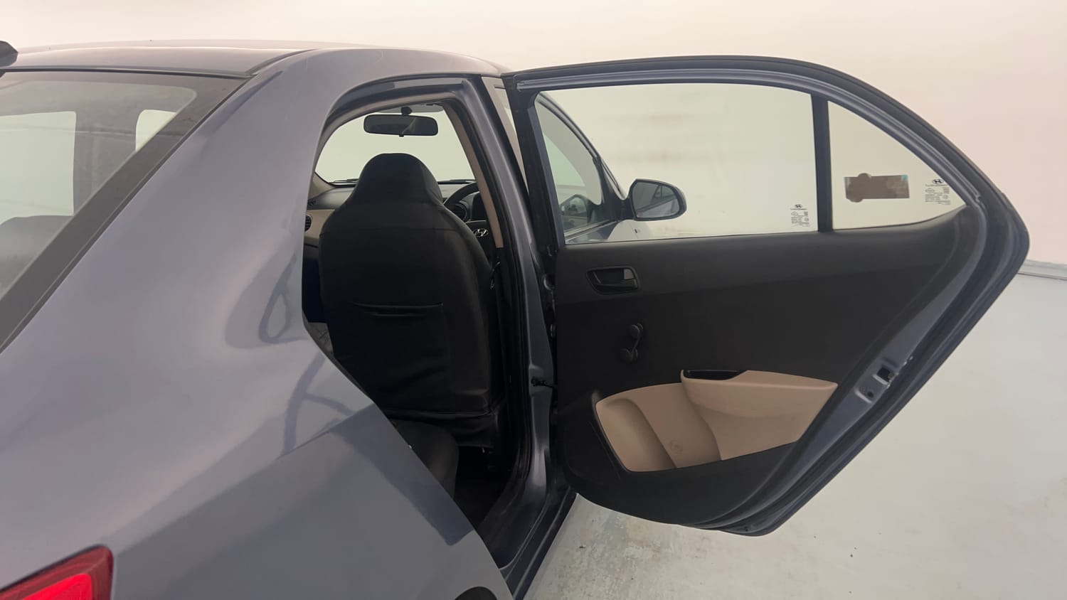 Used 2015 Hyundai Xcent Base 1.2 Petrol Manual interior RIGHT REAR DOOR OPEN VIEW
