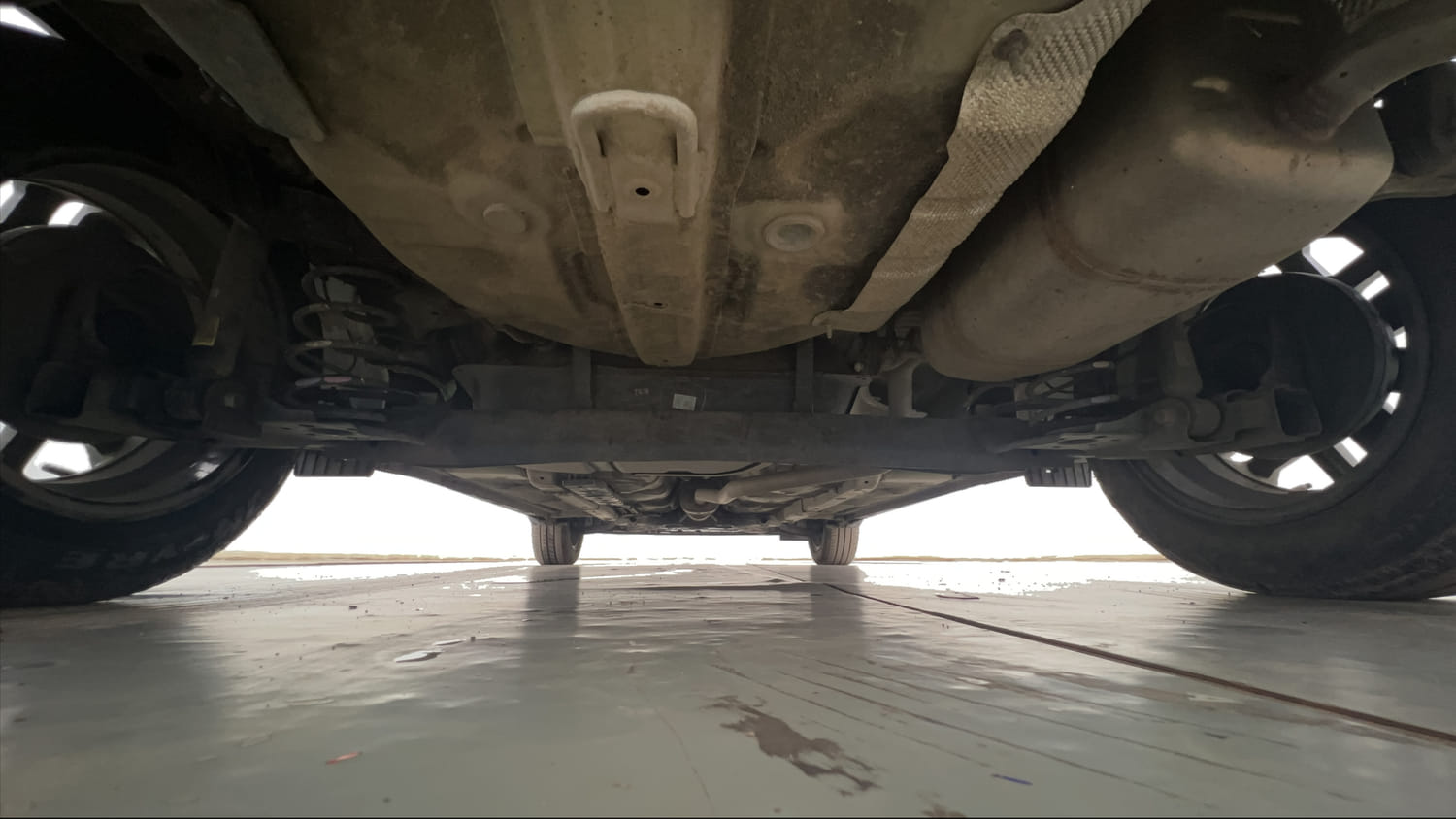 Used 2024 Hyundai Exter SX (O) Connect 1.2 AMT Petrol Automatic extra REAR UNDERBODY VIEW (TAKEN FROM REAR)