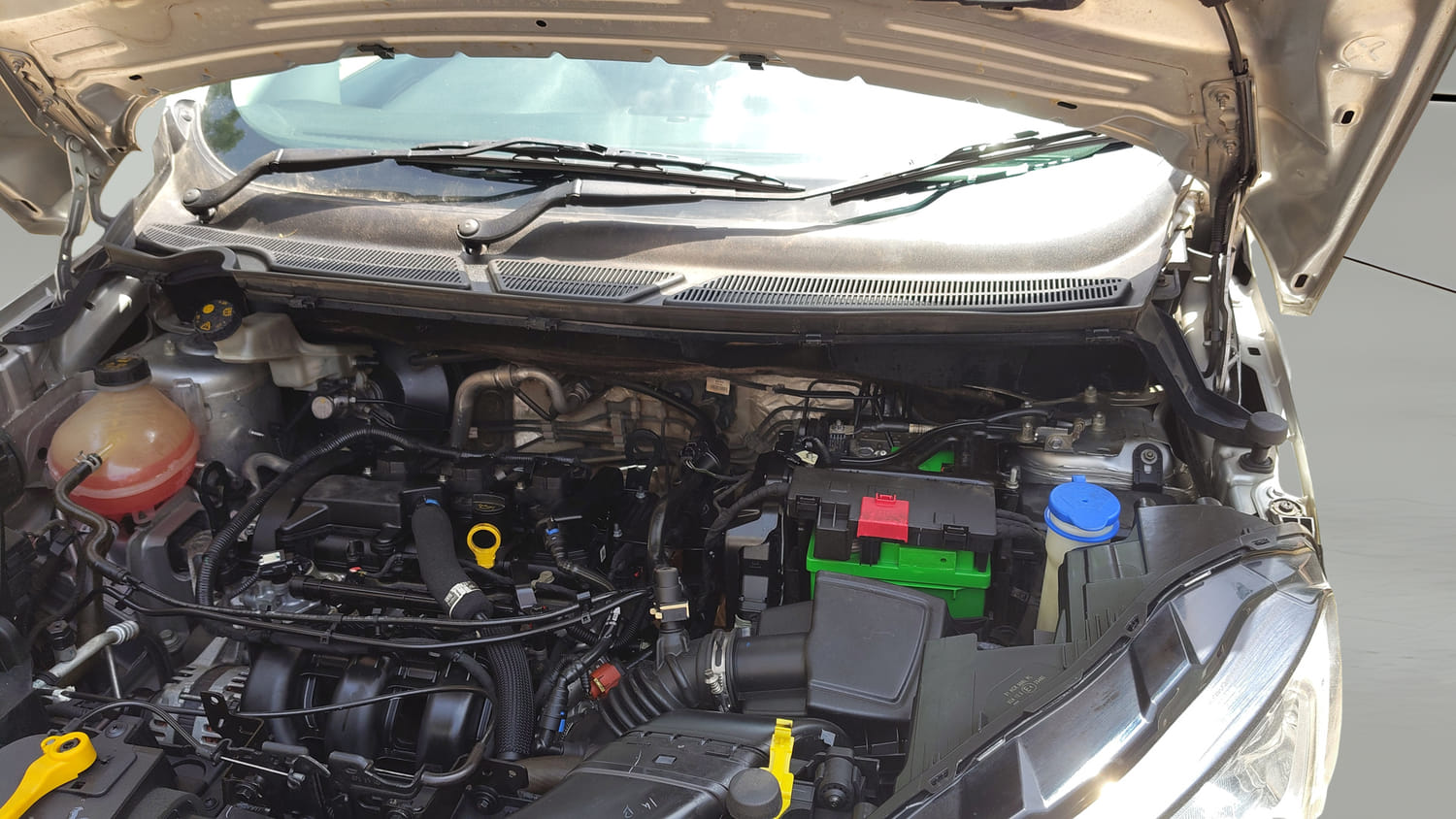 Used 2019 Ford EcoSport Titanium + 1.5L Ti-VCT AT Petrol Automatic engine ENGINE LEFT SIDE HINGE & APRON VIEW