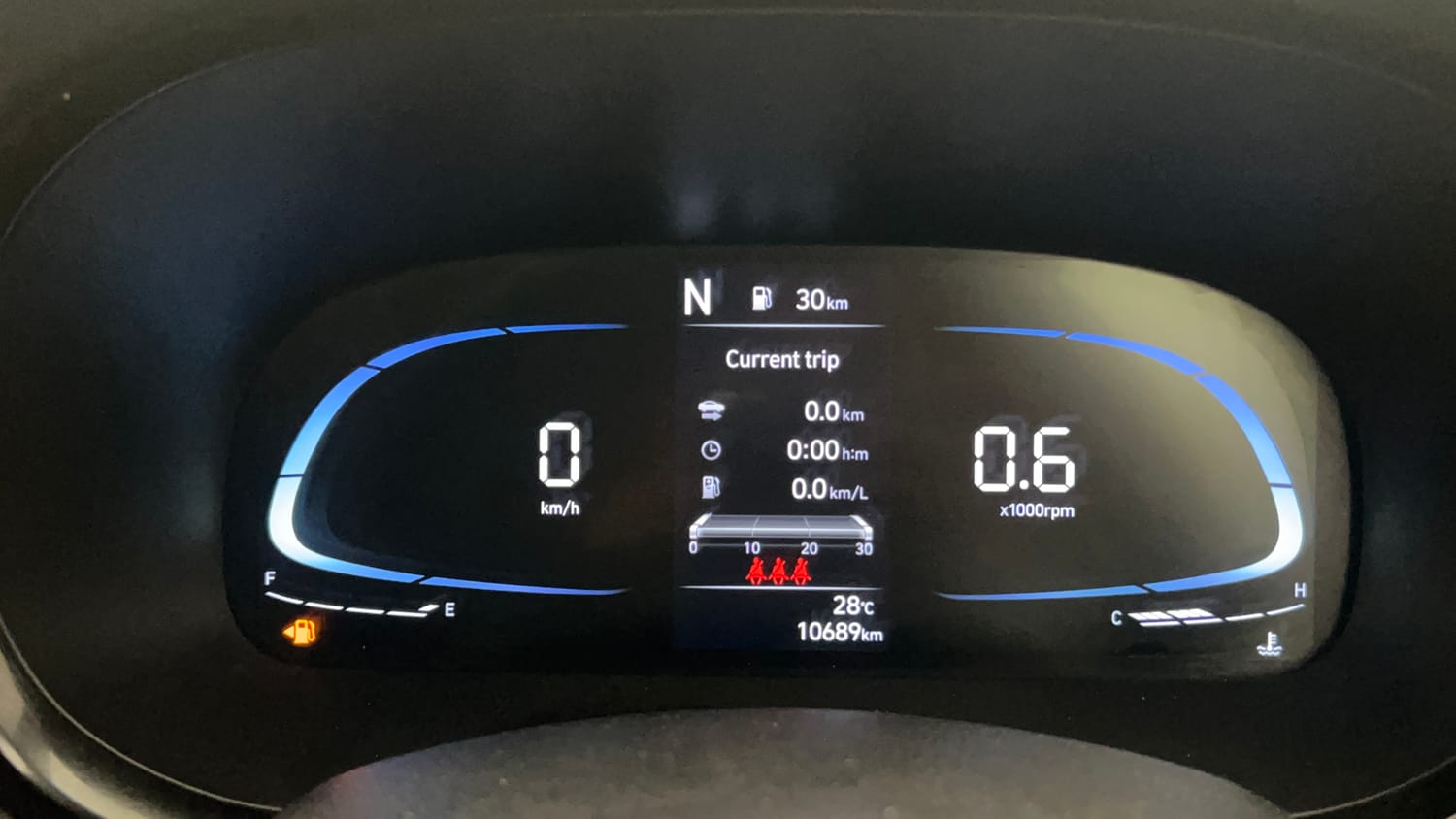 Used 2024 Hyundai Exter SX (O) Connect 1.2 AMT Petrol Automatic interior CLUSTERMETER VIEW