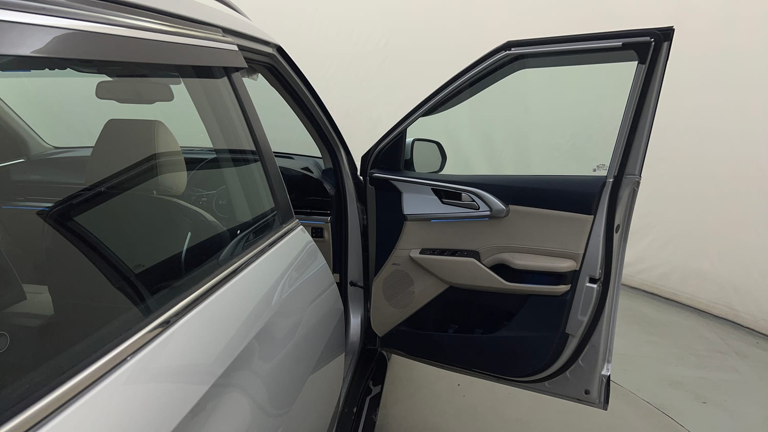 Used 2024 Kia Carens Luxury Plus 1.5 Turbo Petrol DCT 7 STR Petrol Automatic interior RIGHT FRONT DOOR OPEN VIEW