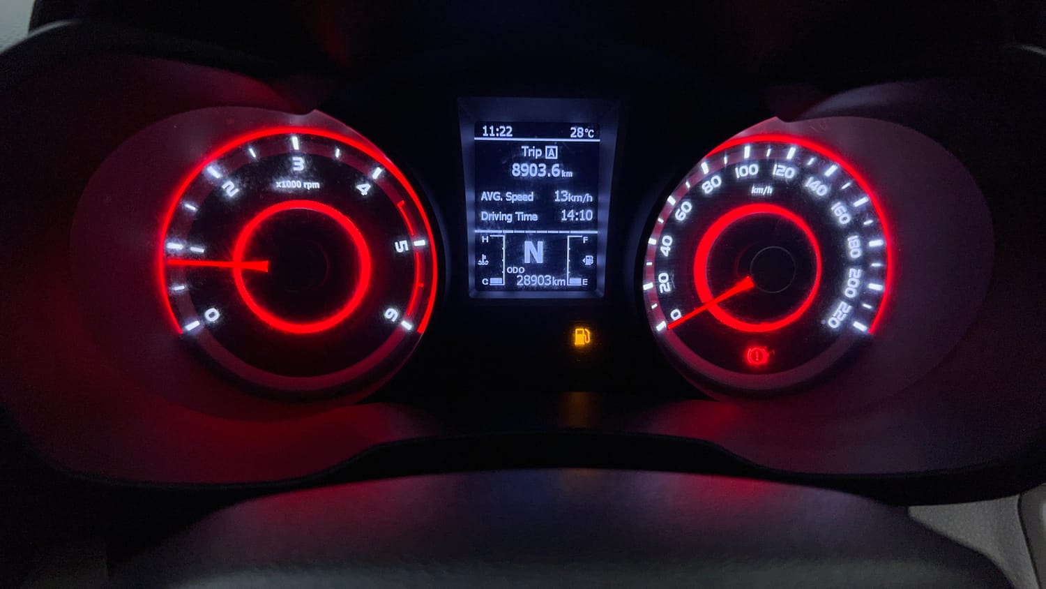 Used 2021 Mahindra XUV 300 W8 (O) 1.5 Diesel AMT Dual Tone Diesel Automatic interior CLUSTERMETER VIEW