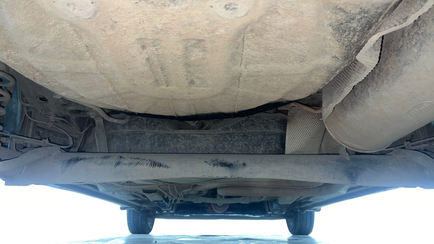 Used 2018 Ford Figo Aspire Titanium 1.2 Ti-VCT Petrol Manual extra REAR UNDERBODY VIEW (TAKEN FROM REAR)