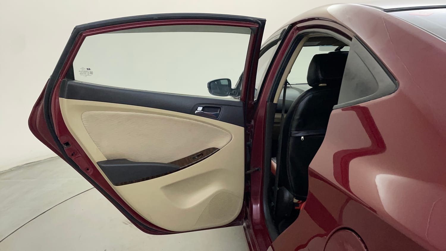 Used 2014 Hyundai Verna Fluidic 1.6 VTVT SX Petrol Manual interior LEFT REAR DOOR OPEN VIEW