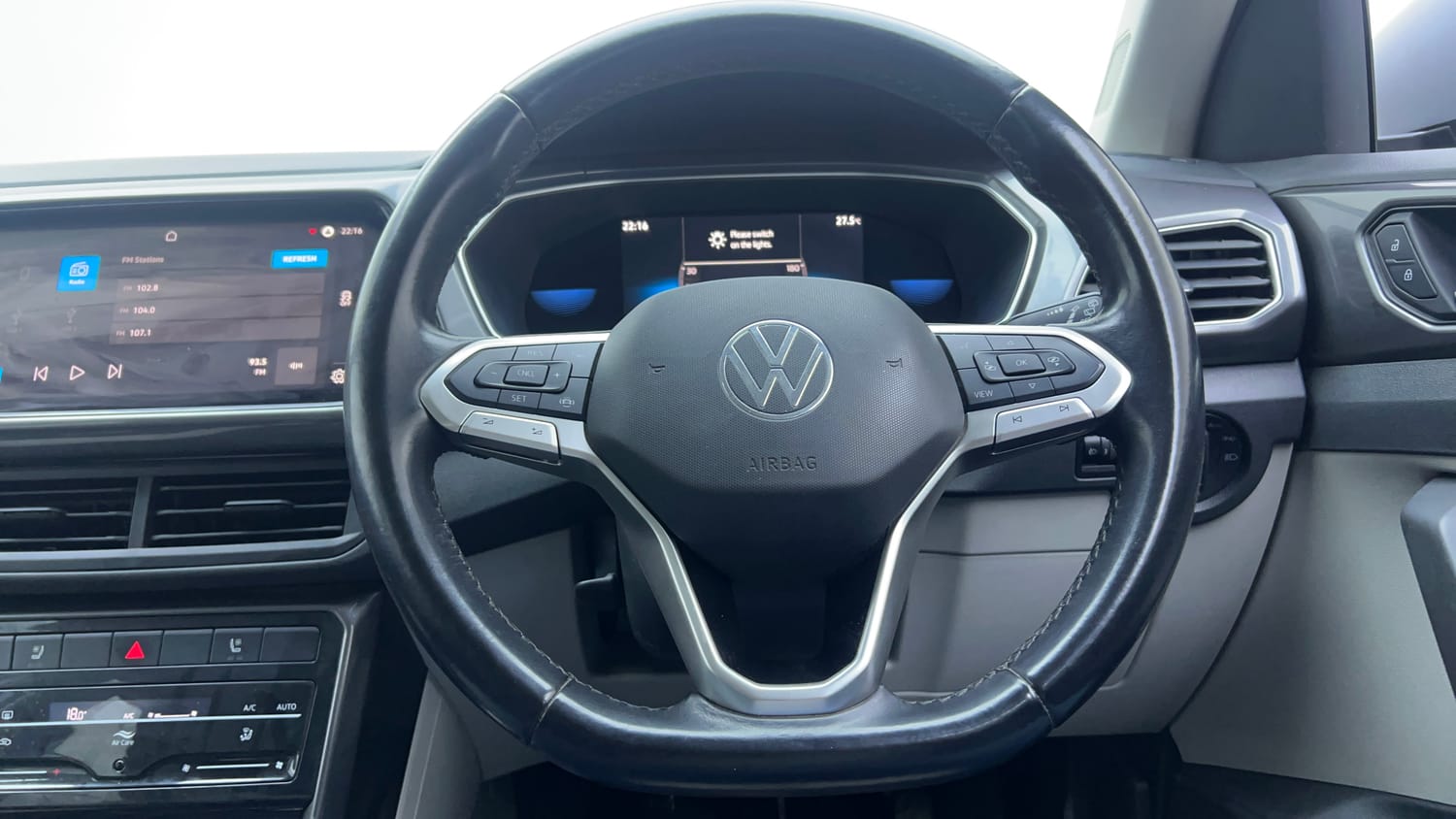 Used 2022 Volkswagen Taigun Topline 1.0 TSI MT Petrol Manual interior STEERING VIEW