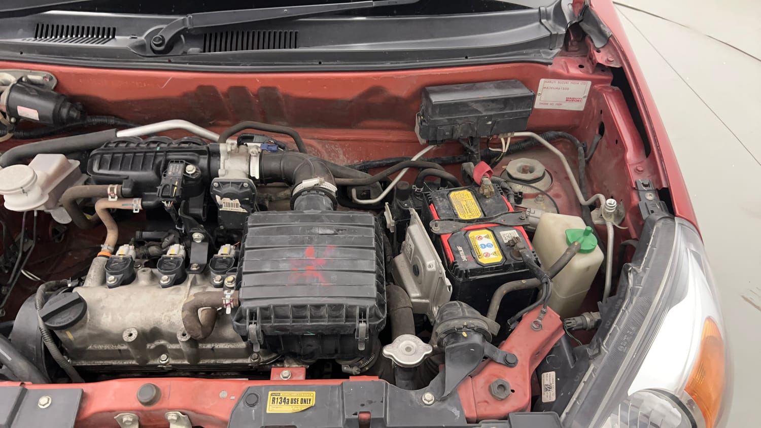 Used 2022 Maruti Suzuki Alto 800 LXi (O) Petrol Manual engine ENGINE LEFT SIDE VIEW