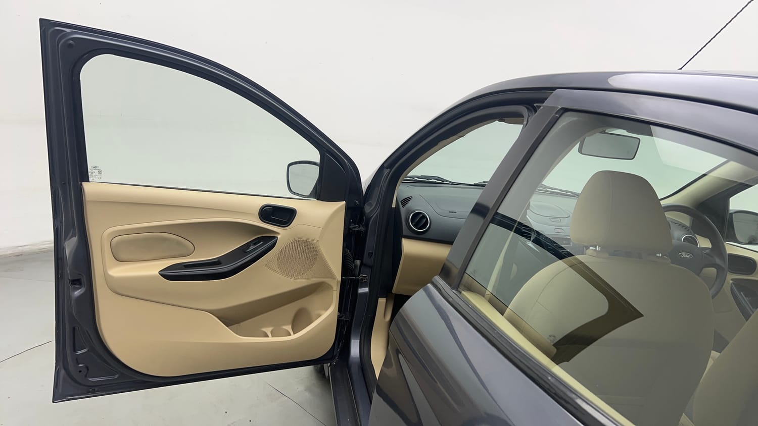 Used 2018 Ford Figo Aspire Titanium 1.2 Ti-VCT Petrol Manual interior LEFT FRONT DOOR OPEN VIEW