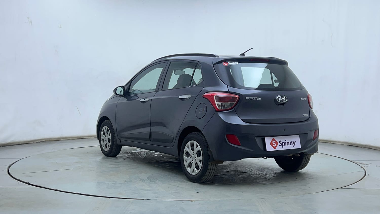 Used 2014 Hyundai Grand i10 Sportz AT 1.2 Kappa VTVT Petrol Automatic exterior LEFT REAR CORNER VIEW