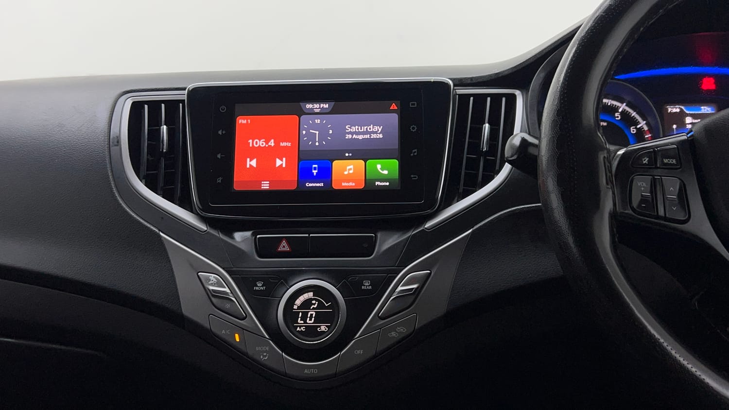 Used 2021 Maruti Suzuki Baleno Zeta Petrol Manual interior MUSIC SYSTEM & AC CONTROL VIEW