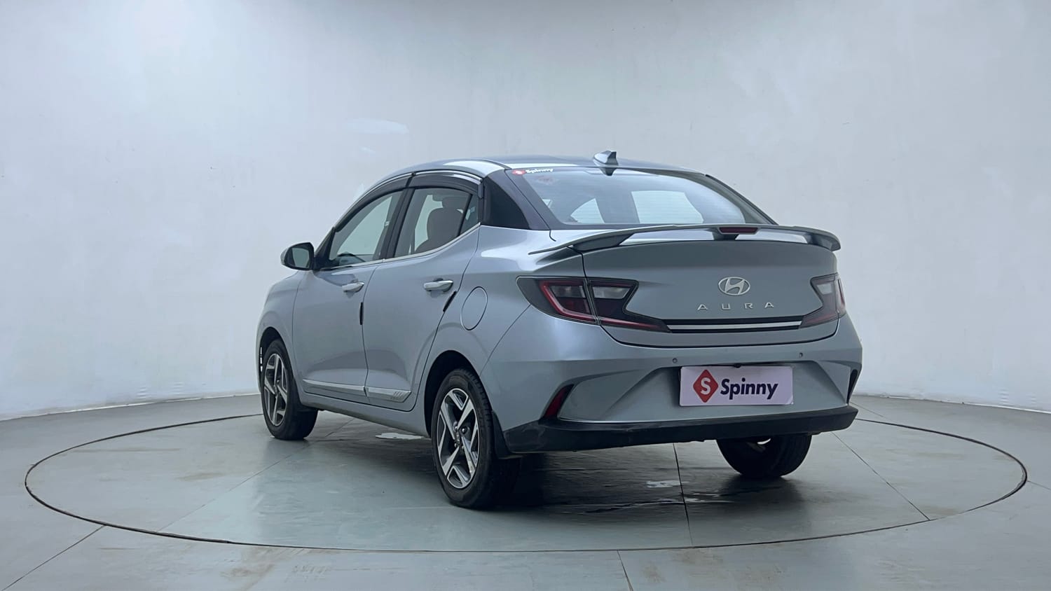 Used 2024 Hyundai Aura SX 1.2 CNG Cng Manual exterior LEFT REAR CORNER VIEW