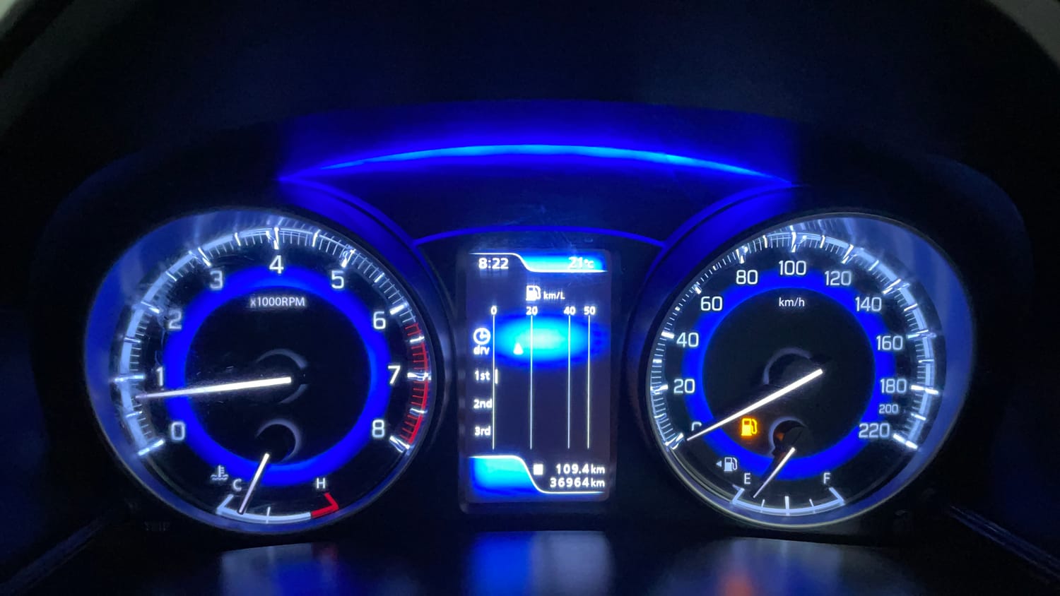 Used 2019 Maruti Suzuki Baleno Zeta Petrol Manual interior CLUSTERMETER VIEW