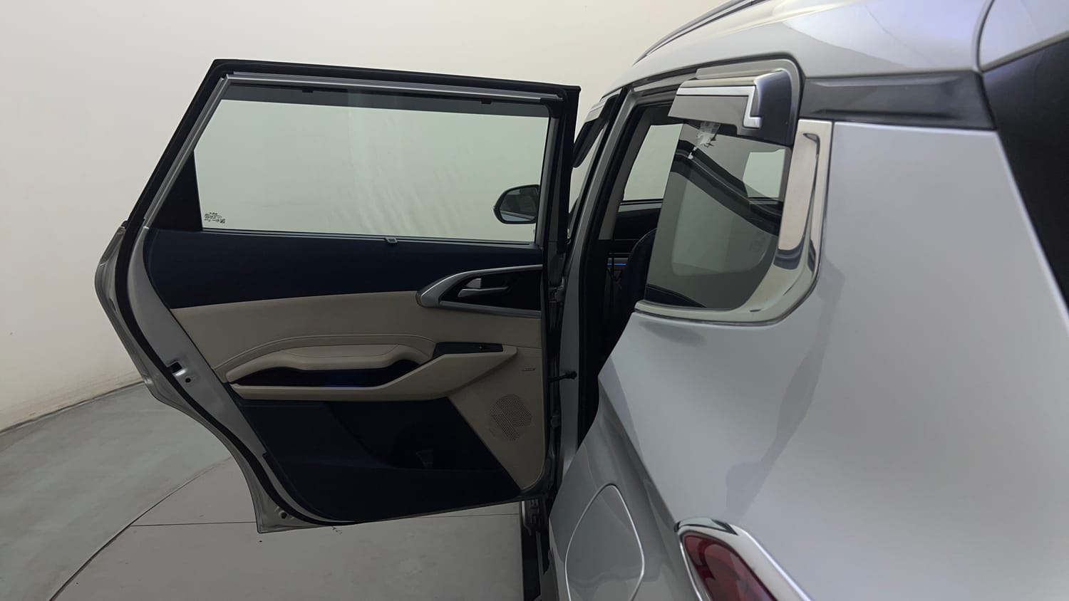 Used 2024 Kia Carens Luxury Plus 1.5 Turbo Petrol DCT 7 STR Petrol Automatic interior LEFT REAR DOOR OPEN VIEW