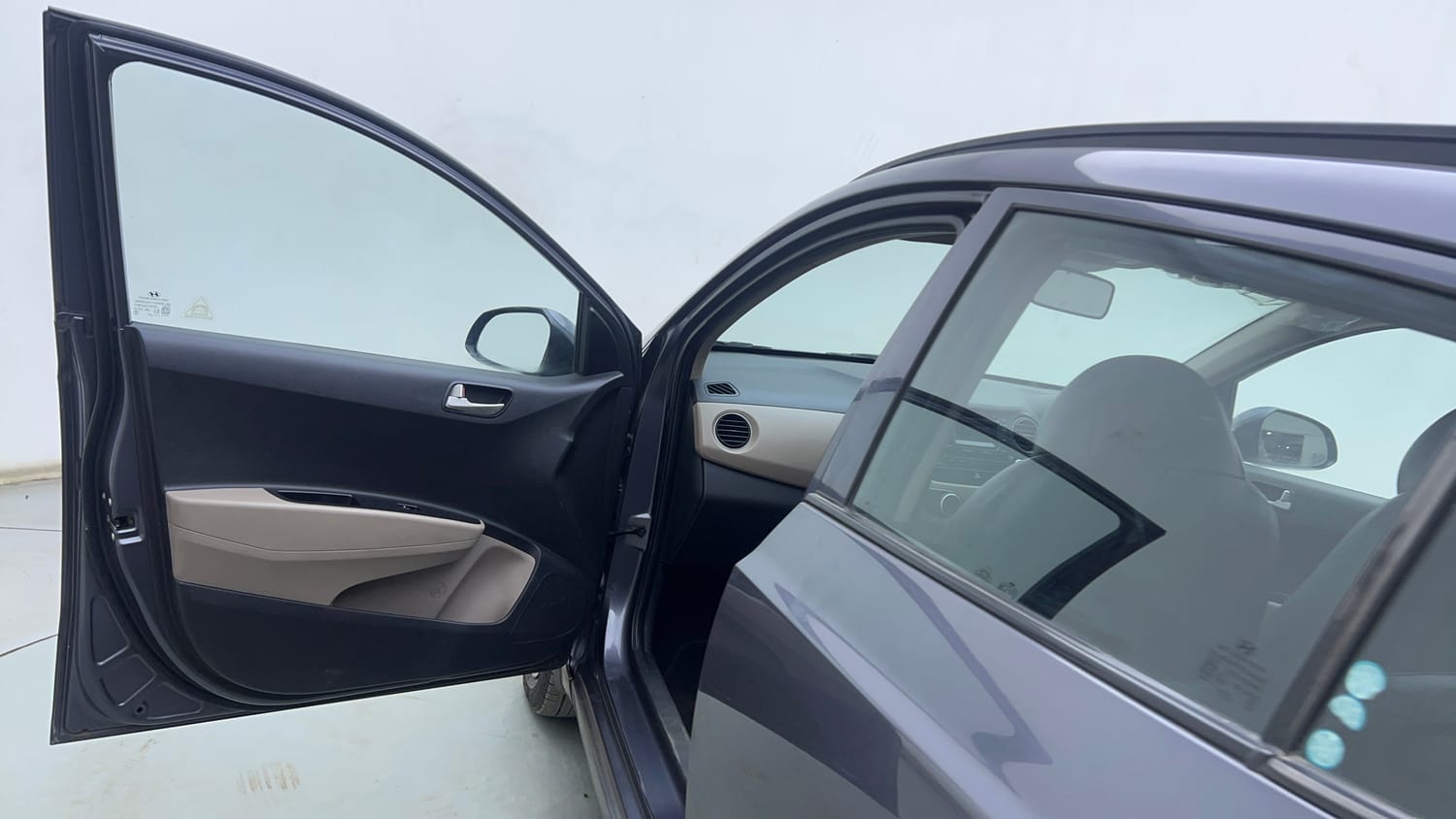 Used 2014 Hyundai Grand i10 Sportz AT 1.2 Kappa VTVT Petrol Automatic interior LEFT FRONT DOOR OPEN VIEW