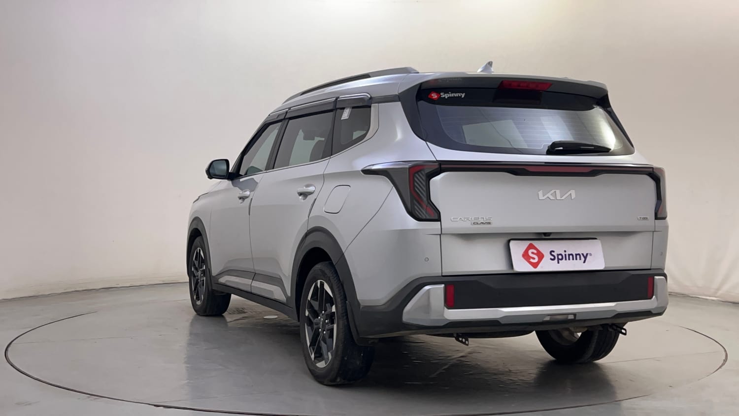 Used 2025 Kia Carens Clavis HTX Plus 1.5 Turbo Petrol 7STR MT Petrol Manual exterior LEFT REAR CORNER VIEW