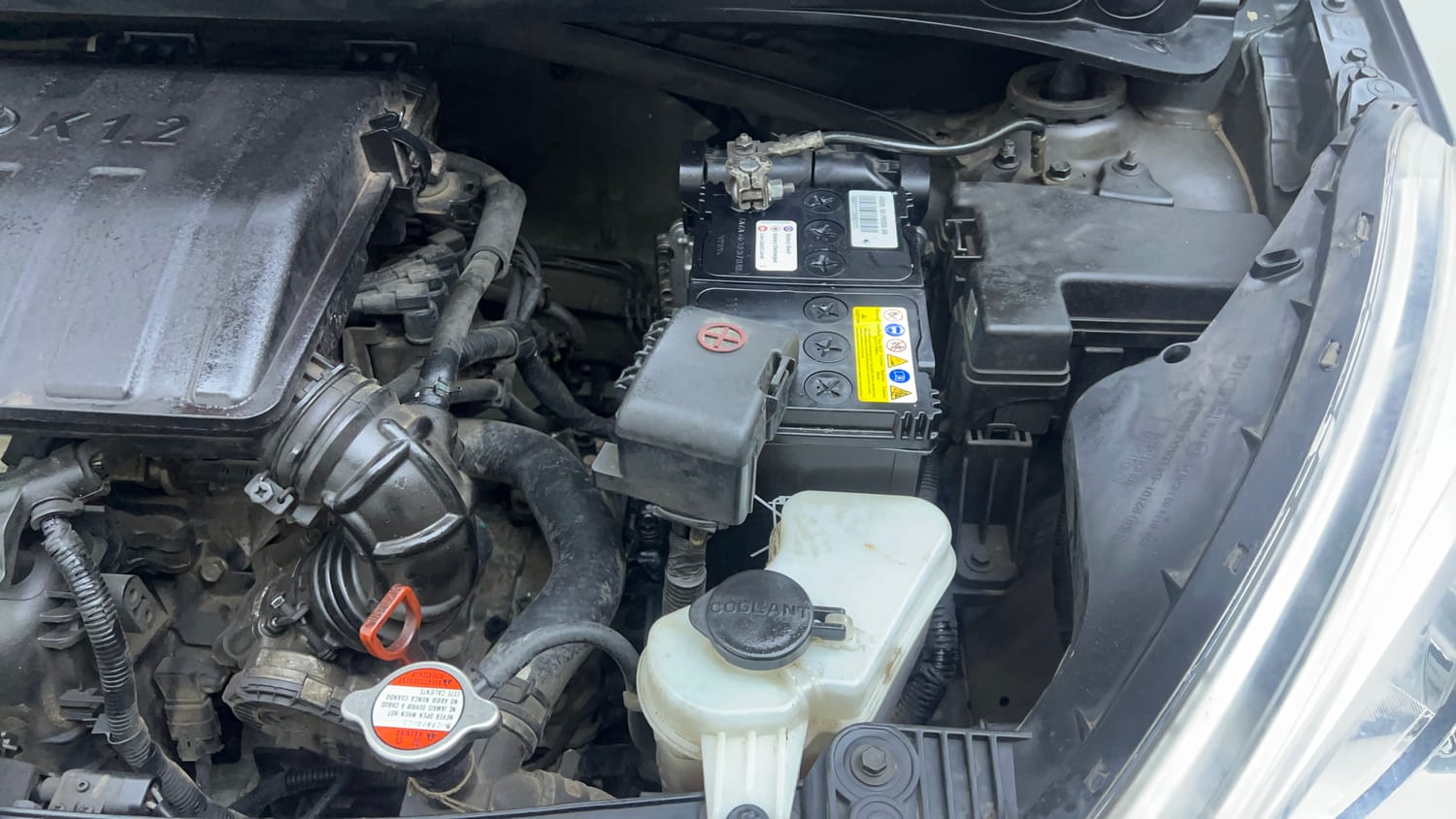 Used 2014 Hyundai Grand i10 Sportz AT 1.2 Kappa VTVT Petrol Automatic engine ENGINE LEFT SIDE VIEW